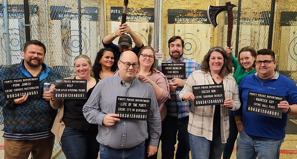 A corporate event with the bullsy app.